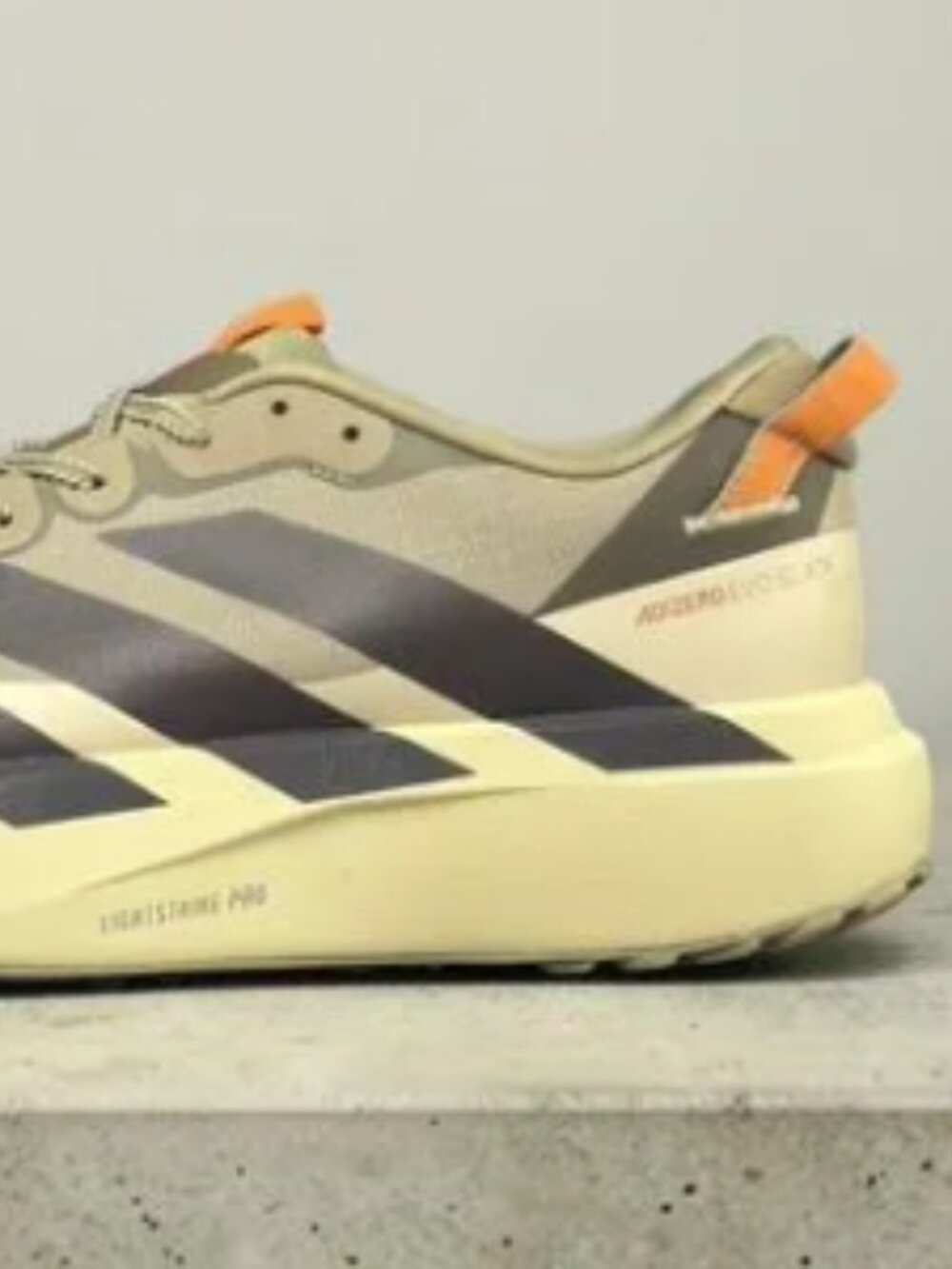 Adidas Adizero Beige Black Running Sneakers